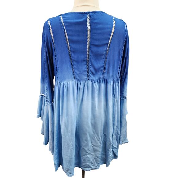 NWT Swimsuits for All Coverup Size 14/16 LARGE Tunic Dress Blue Ombre Beach Pool - Picture 15 of 16